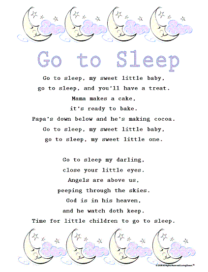 Subjects Lullabies Go To Sleep